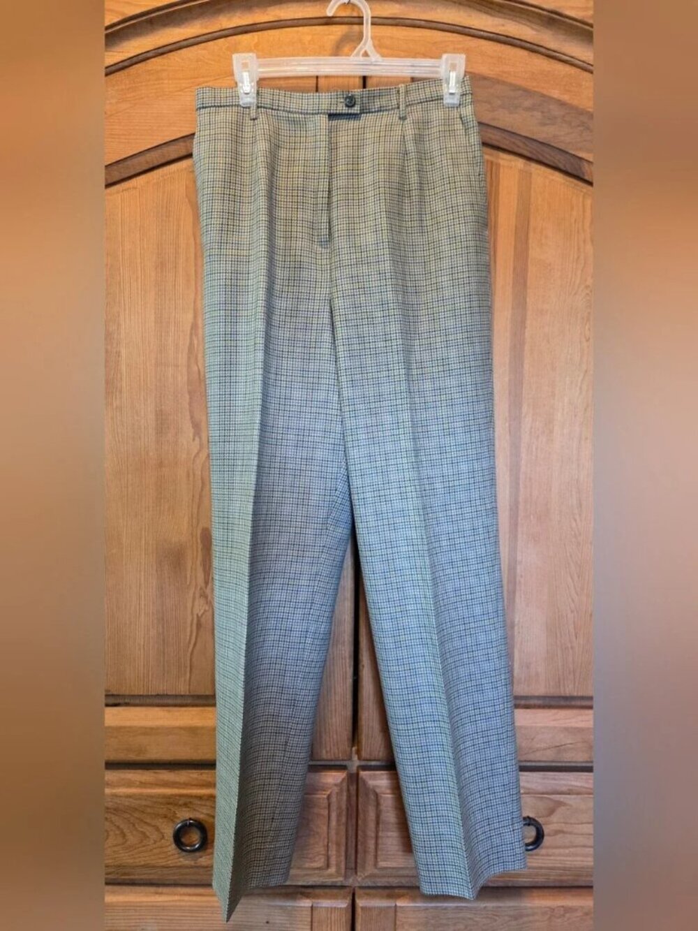 Women's Size 8 Dress Pants Pendleton 100% Virgin Wool Houndstooth Check